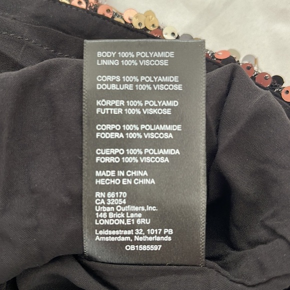 Free People Annalise Sequin Mini Skirt Size 10 - Picture 8 of 11